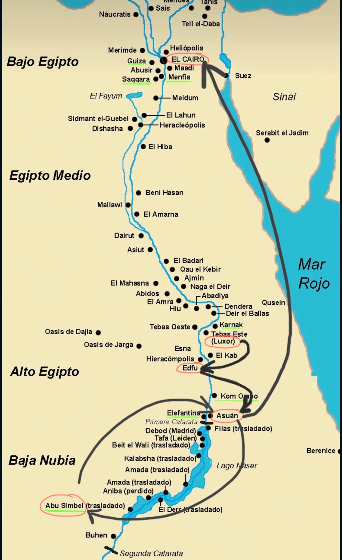 mapa Egipto